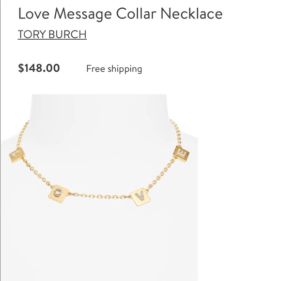 💝SALE Tory Burch Love Message Charm Necklace - Picture 6 of 6